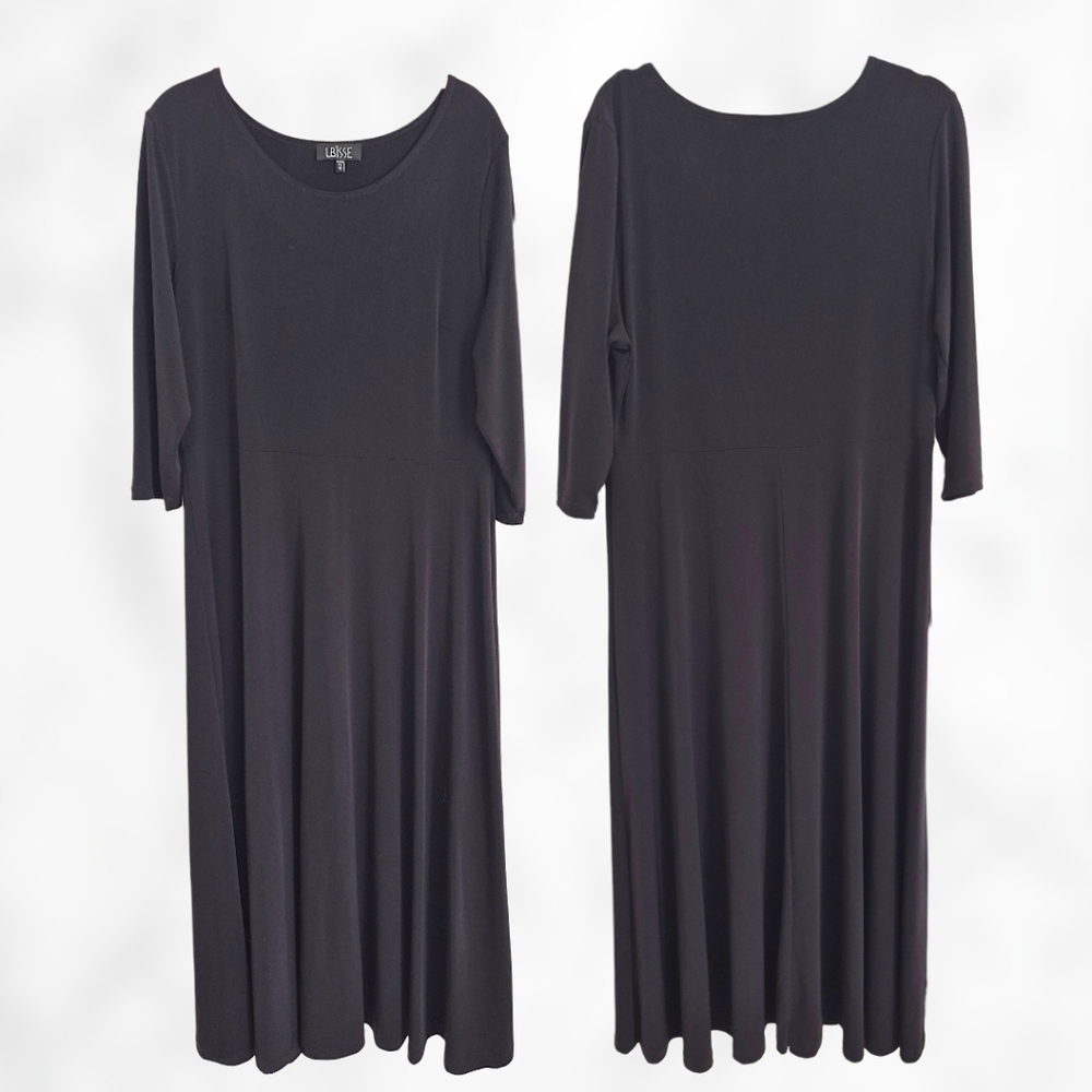 LBISSE Black Maxi Dress - Size 1X - Picture 3 of 6